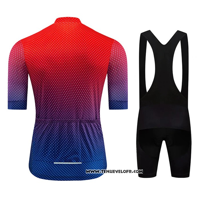 2020 Maillot Ciclismo Le Col Rouge Bleu Manches Courtes et Cuissard